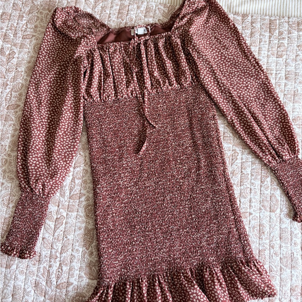 Pinkblush Maternity Dress - Rust Red - Small
